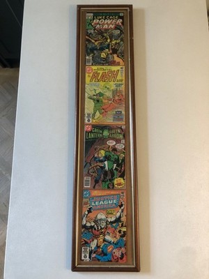 Unique Framed Original Comics Green Lantern Luke Cage Flash Justice League
