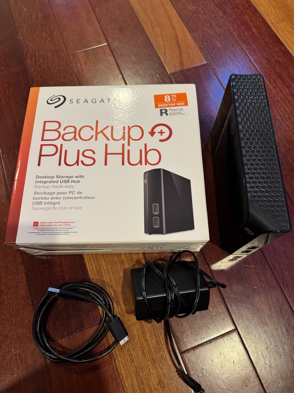 Seagate Backup Plus Hub 8TB External Desktop Hard Drive Storage 30 DaysWarranty 
