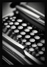 Serene Vintage Typewriter Framed Wall Art Poster Canvas Print Picture thumbnail