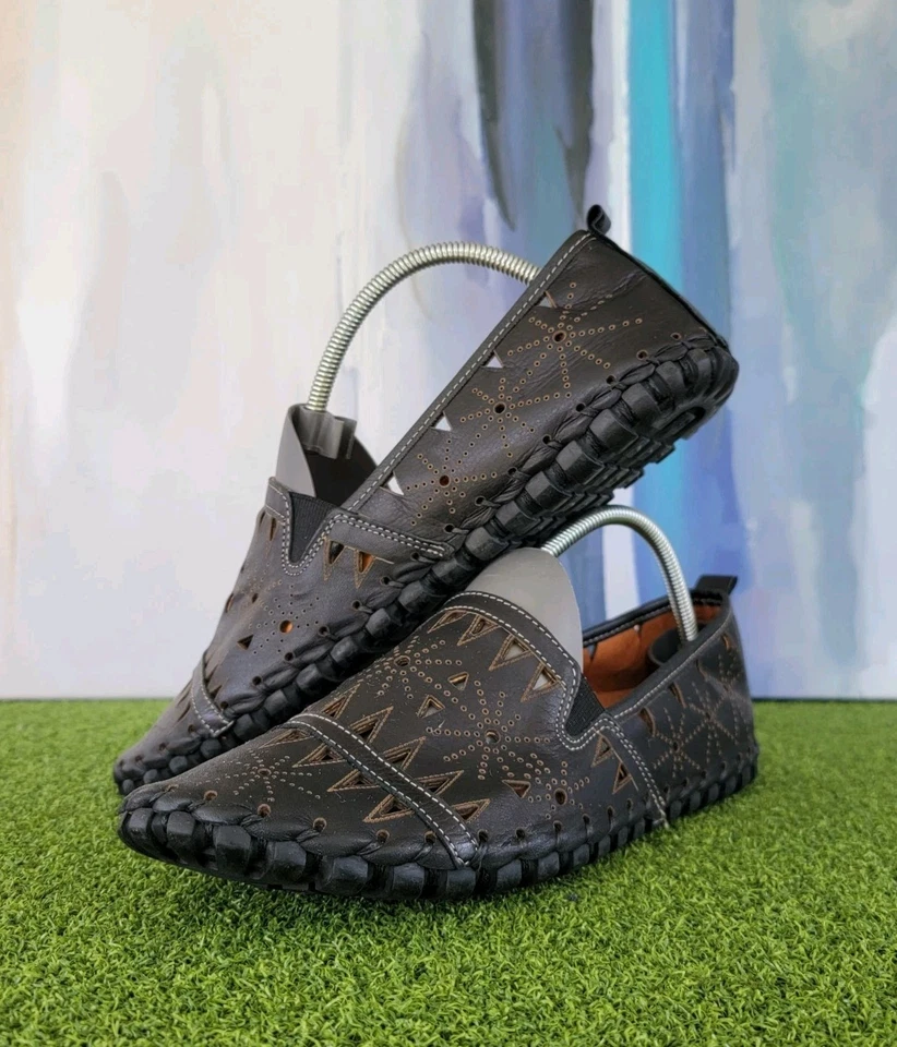 Spring Step Womens Leather Fusaro Loafer Black Made In Turkey Shoes ~ Size 41 - Image 3 of 4