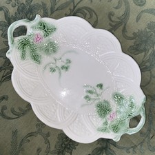 Vintage Majolica Style Serving / Bread Bowl S...