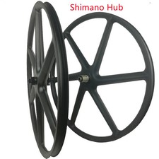29er Carbon Mountain Bike Wheelset Tubeless Clincher 6 Spokes Width 30mm