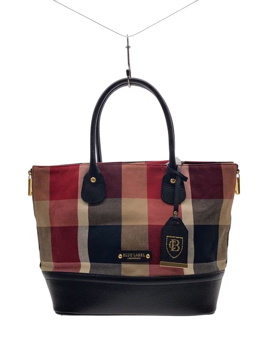 BLUE LABEL CRESTBRIDGE Tote Bag -- RED Check 55149-209-16 | eBay