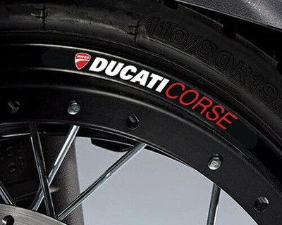 8x Ducati Corse wheel rim Abziehbilder Aufkleber 1098 1199 Monster Multistrada