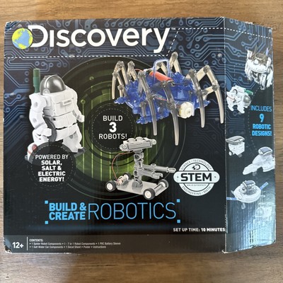 Discovery Build & Create Robotics Kit - Electric, Salt Water, Solar Robot Set
