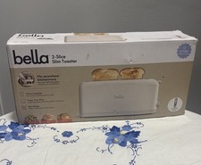 Bella 2 Slice Slim Toaster, Fits-anywhere Kitchenware, 6 Setting Shade Control