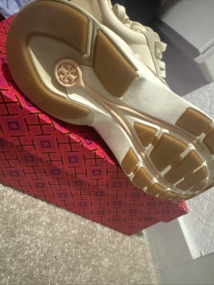 Perla francesa dulce de leche entrenador buena suerte tory burch talla 8,5 Foto 4 de 4