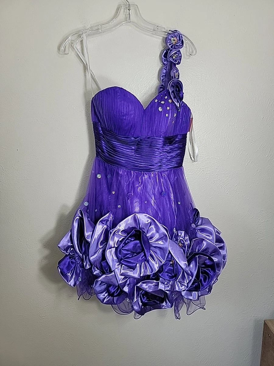 One Shoulder Purple Dresses for Women for sale | eBay