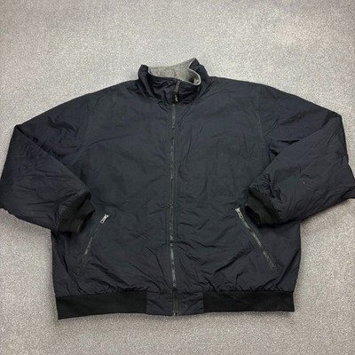 LL Bean Jacke Erwachsene 2XL XXL Schwarz Bomber Fleece Gefüttert Outdoor...