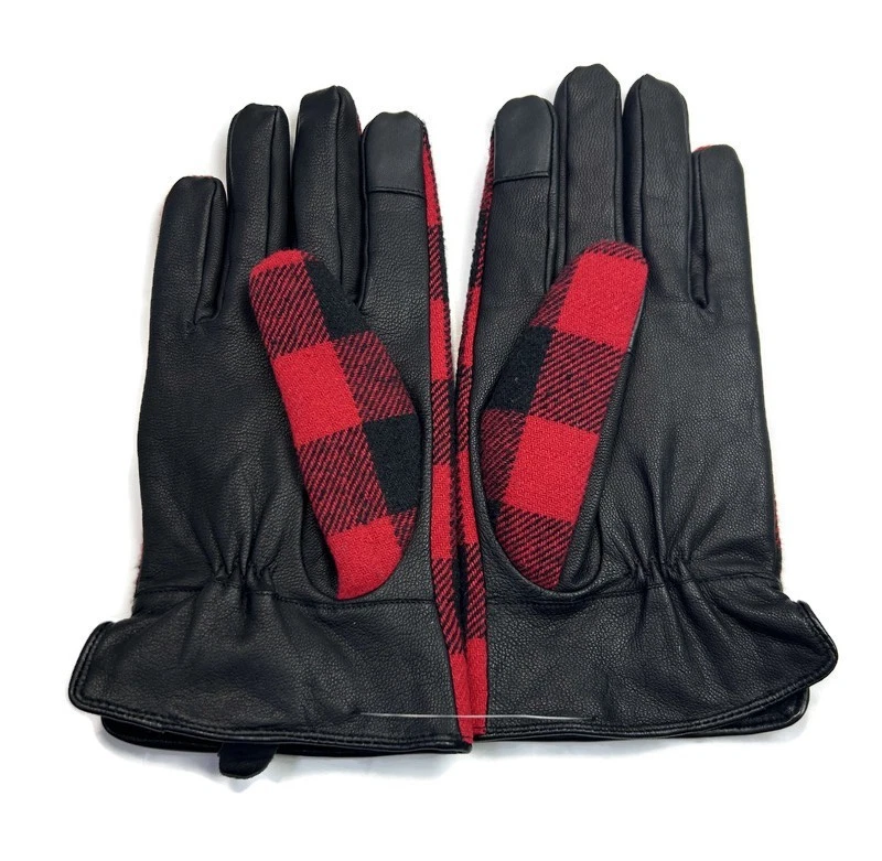 Мужские перчатки Timberland Buffalo Plaid Tech Touch Tip черная кожа размер маленький - Изображение 2 из 4