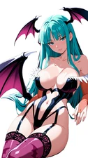 Morrigan Darkstalkers Waifu Weatherproof Anime Sticker 6" Car Decal