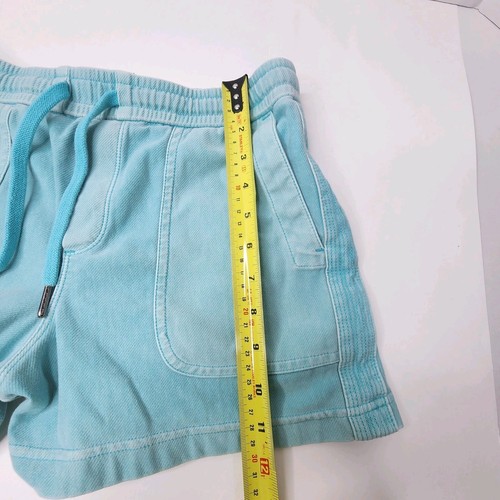Athleta Shorts Damen XS türkis blau Farallon Stretch Strick Pull On Kordelzug Loun - Bild 6 von 14