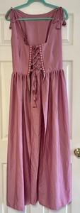 Pink Mauve Renaissance Irish Celtic Dress Flexible Boning Adjustable Lace Up