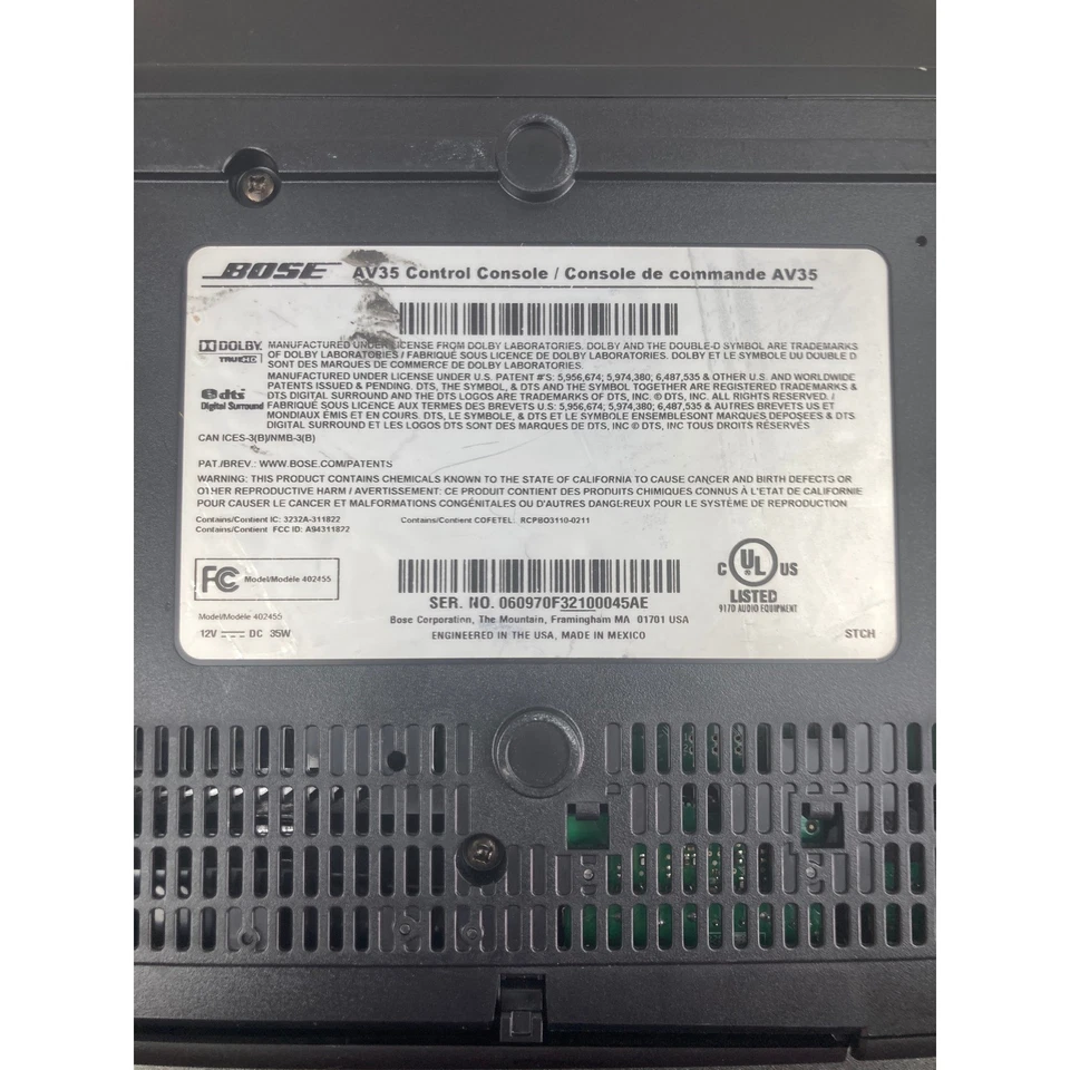 Sistema de consola de control Bose Lifestyle AV35 probado con cable - sin control remoto Foto 4 de 4