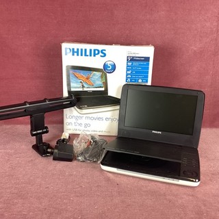 Philips Portable DVD Player PD9030 9in White Car Mount MO#8861