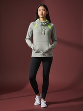 Under Armour ColdGear Cowl Neck Hoodie Womens Gray Heather SM/P Athleisure