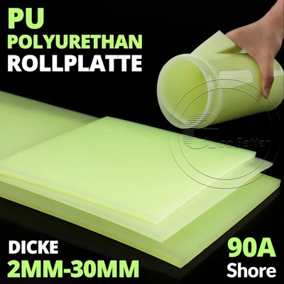 90A Polyurethan Platte Rollplatte PUR Elastische Kunststoffe Dämpfungskissen - Bild 1 von 4