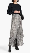 Isabel Marant Venilia Gathered Corduroy Top Size 38 (US 6) Noir Delave France