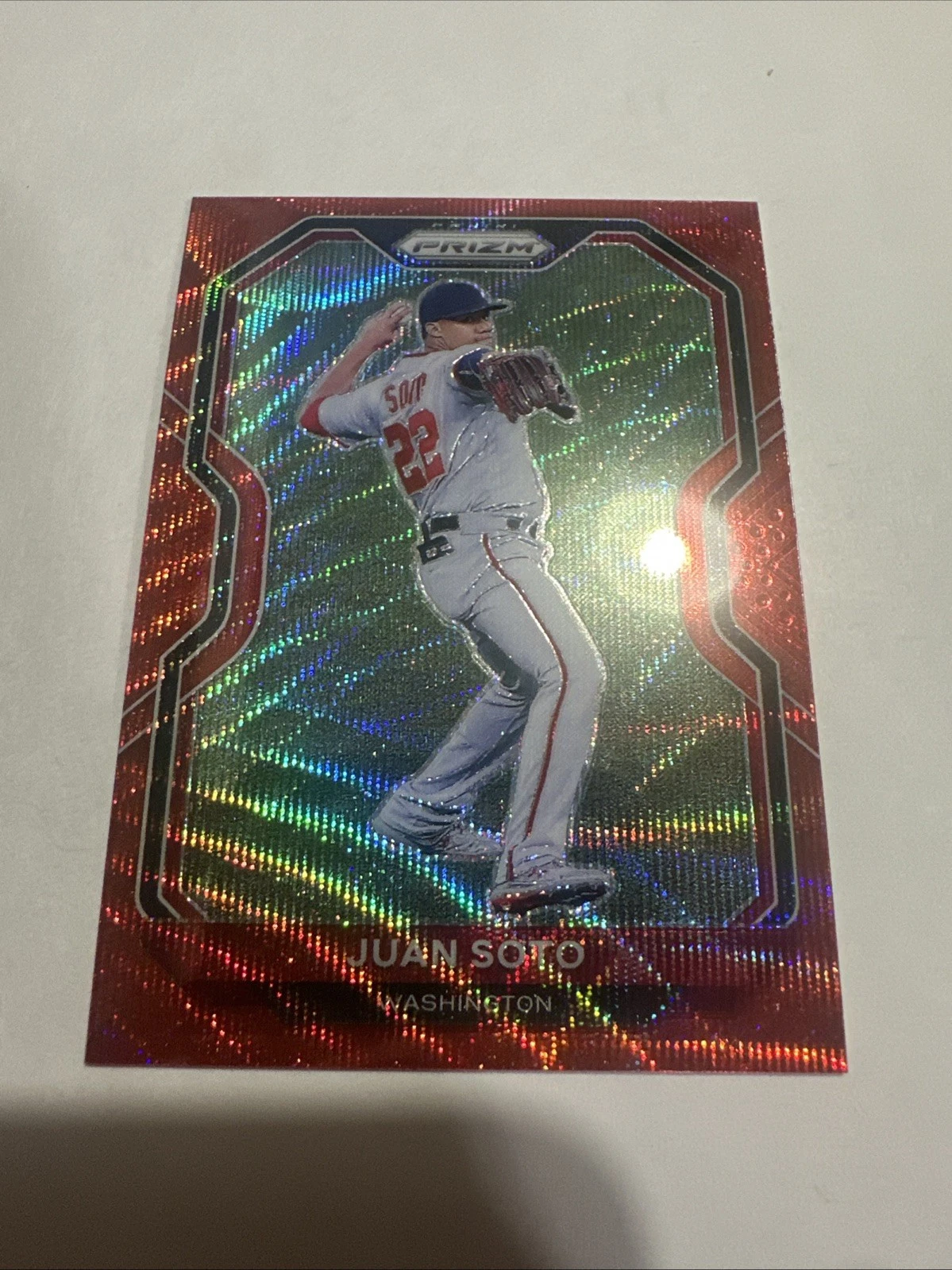 2021 Panini Prizm Juan Soto Red Wave /99 Nationals