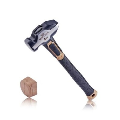  Tools Blacksmith Hammer, 4 lb 4 lbs Blacksmith Hammer with Soft Mallet Cap