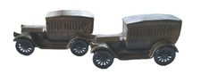 Set of 2 Vintage Metal 1917 Pierce Arrow Model Car Coin Banks - Collectible Auto