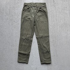 1970s Green Cotton Lee Leens Jeans/Pants 27x26