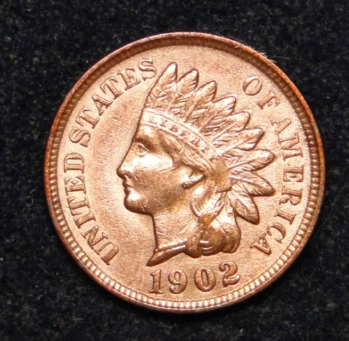 UNC 1902 INDIAN HEAD PENNY CENT OLD U.S. TYPE COIN