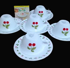 New boxed 5 pieces Corer cherry cup & saucer /Only USA DDP shipping