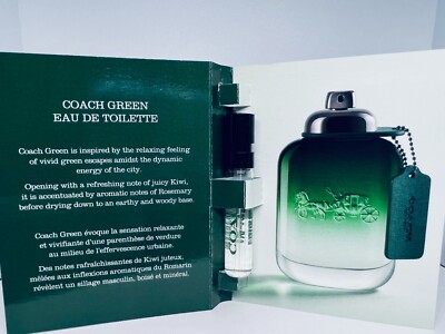 3 Coach Green For Men Eau de Toilette Sample Spray 2ml /0.06oz | eBay