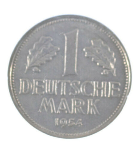 1954-J West Germany 1 Deutsche Mark ANACS AU 53 Details Cleaned