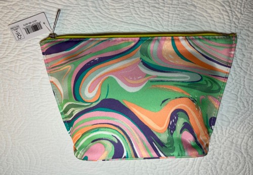 Clinique Cosmetic Makeup Travel Case Bag Retro Colorful Swirl Pattern C35 - Picture 6 of 8