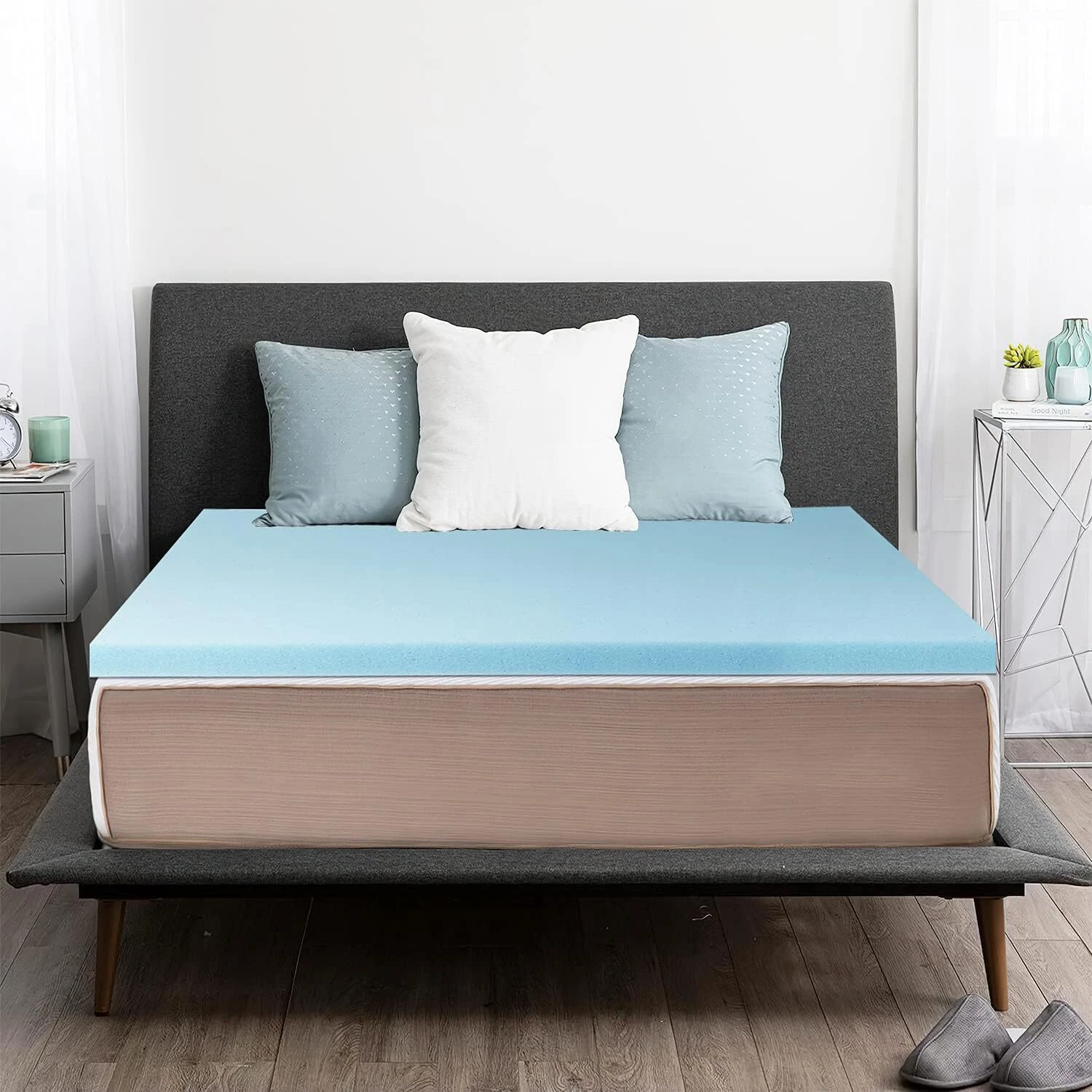 2/3 Inch Mattress Topper Memory Foam Pressure Relief for Back Pain Cooling Gel
Opens in a new window