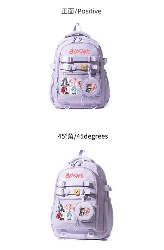 Puella Magi Madoka Magica Knapsack Student Backpack School Bag W/Bage PencilCase - Picture 9 of 16