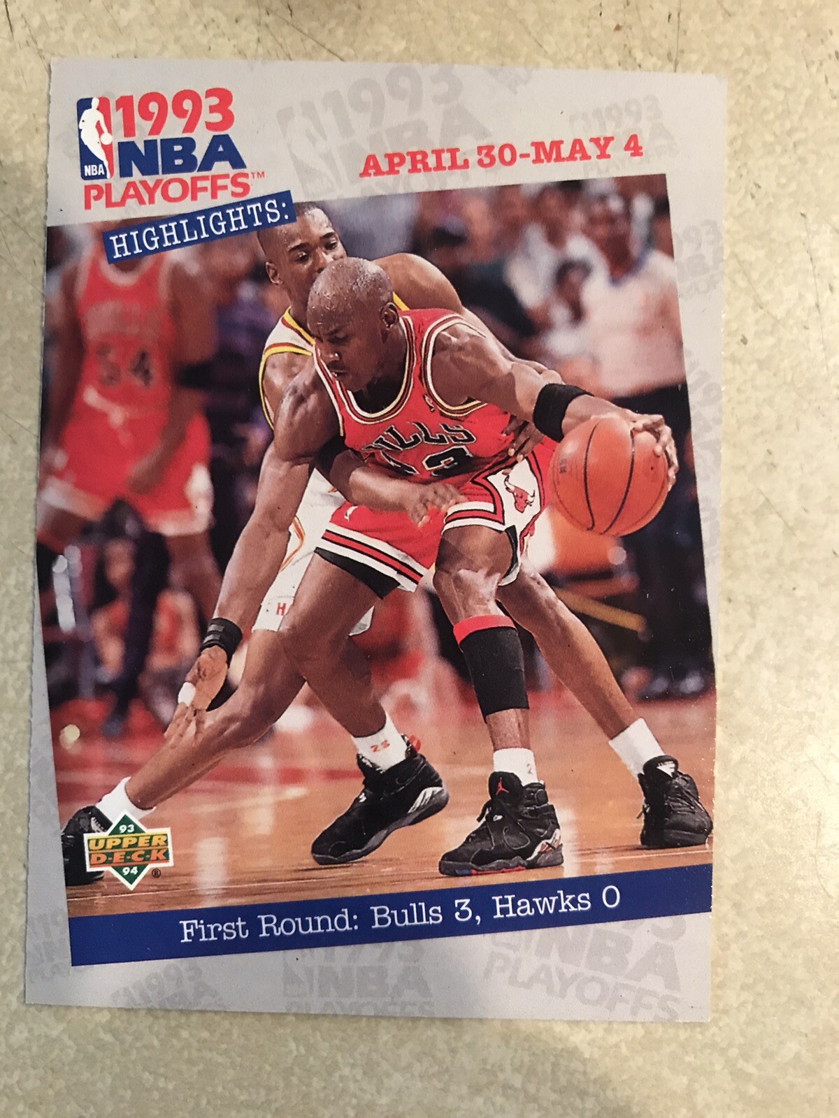 1993-94 Upper Deck Michael Jordan #180 NBA Playoffs Highlights Chicago Bulls