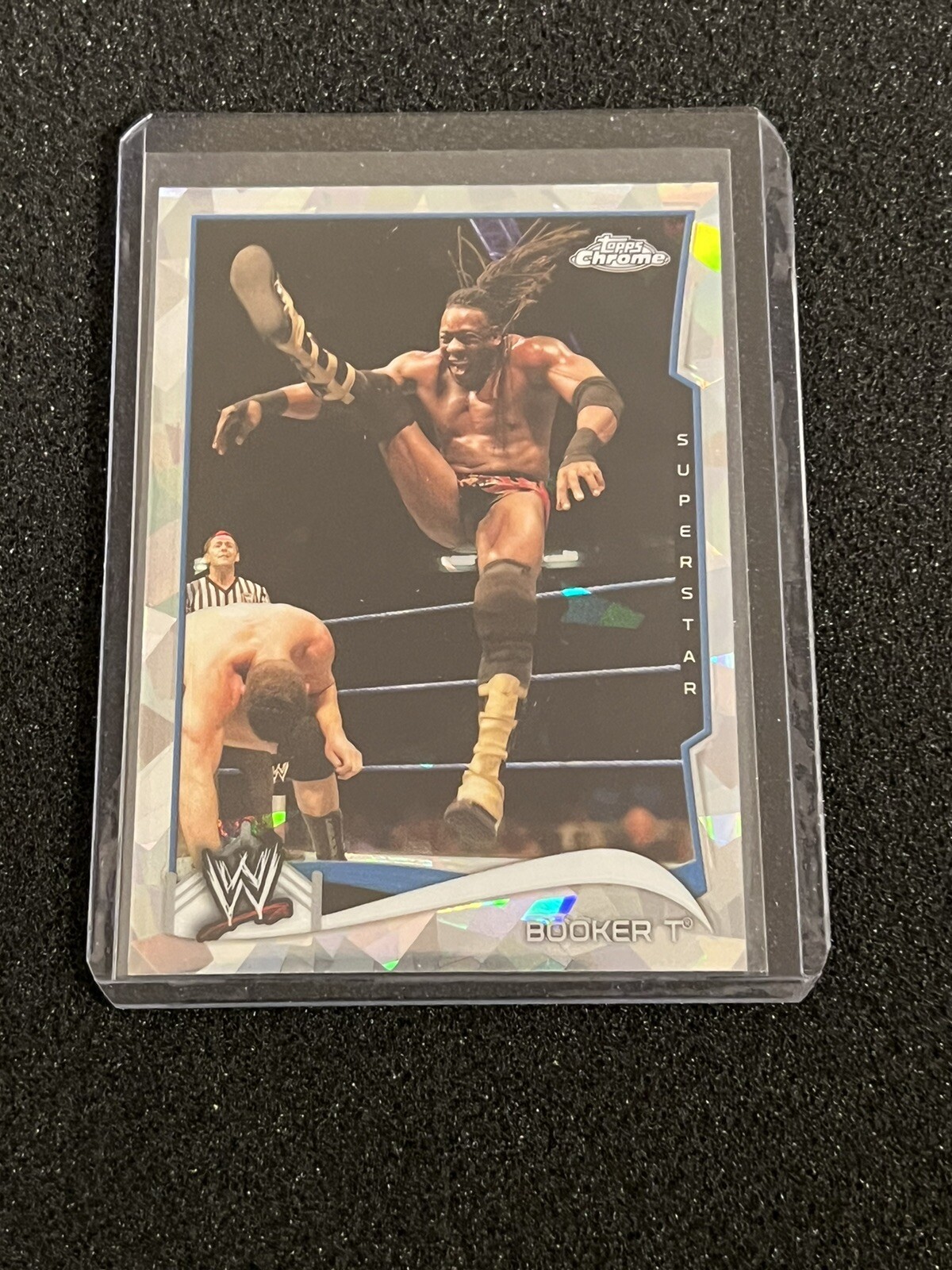 Booker T 2014 Topps Chrome WWE Atomic Refractor #59 HOF Legend