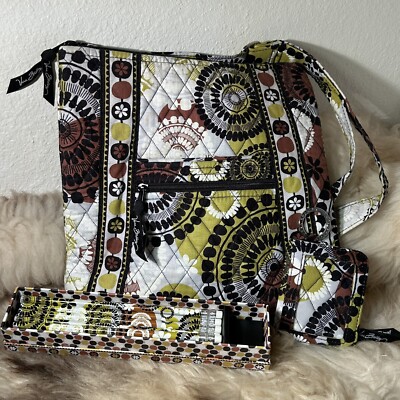 Vera Bradley Hipster Crossbody, Card Case & Pencils Set - Cocoa Moss Print