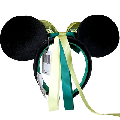 Disney Parks Frozen Ana Green Bow Minnie Mickey Ears Bow Headband Disney- Resort Frozen Anna Fantasy Springs Green Headband  main image 3