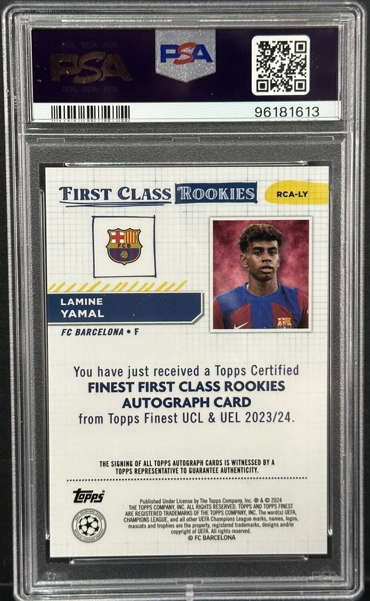 2023-24 Topps Finest UCC Barcelona Lamine Yamal First Class