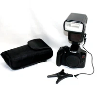 Canon EOS Rebel T6 18MP Digital Camera Body w/Newer Speed light Flash