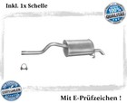 Endschalldämpfer für Renault Clio II 1.2 43/55KW Auspuff Endtopf Schelle