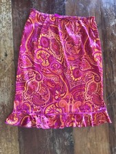 VTG 90s paisley jewel skirt classic 90s colors boho hippie look fuchsia orange