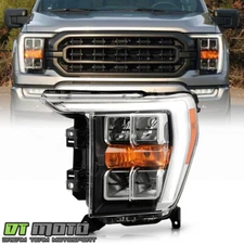 For 2021-2023 Ford F150 Quad LED Reflector Headlight w/o Adaptive Driver Side