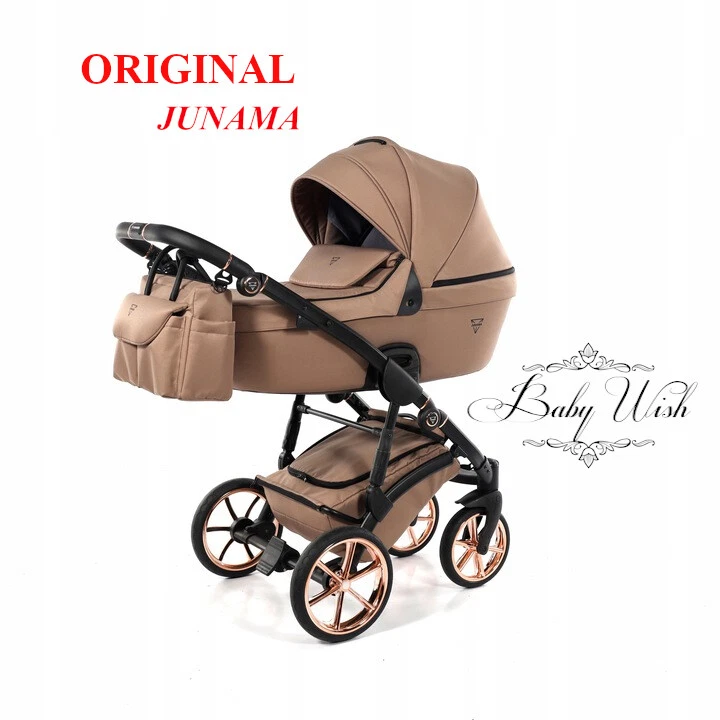 JUNAMA TERMO LINE TEX V2 BABY PRAM STROLLER 3in1 CARRYCOT + CAR SEAT