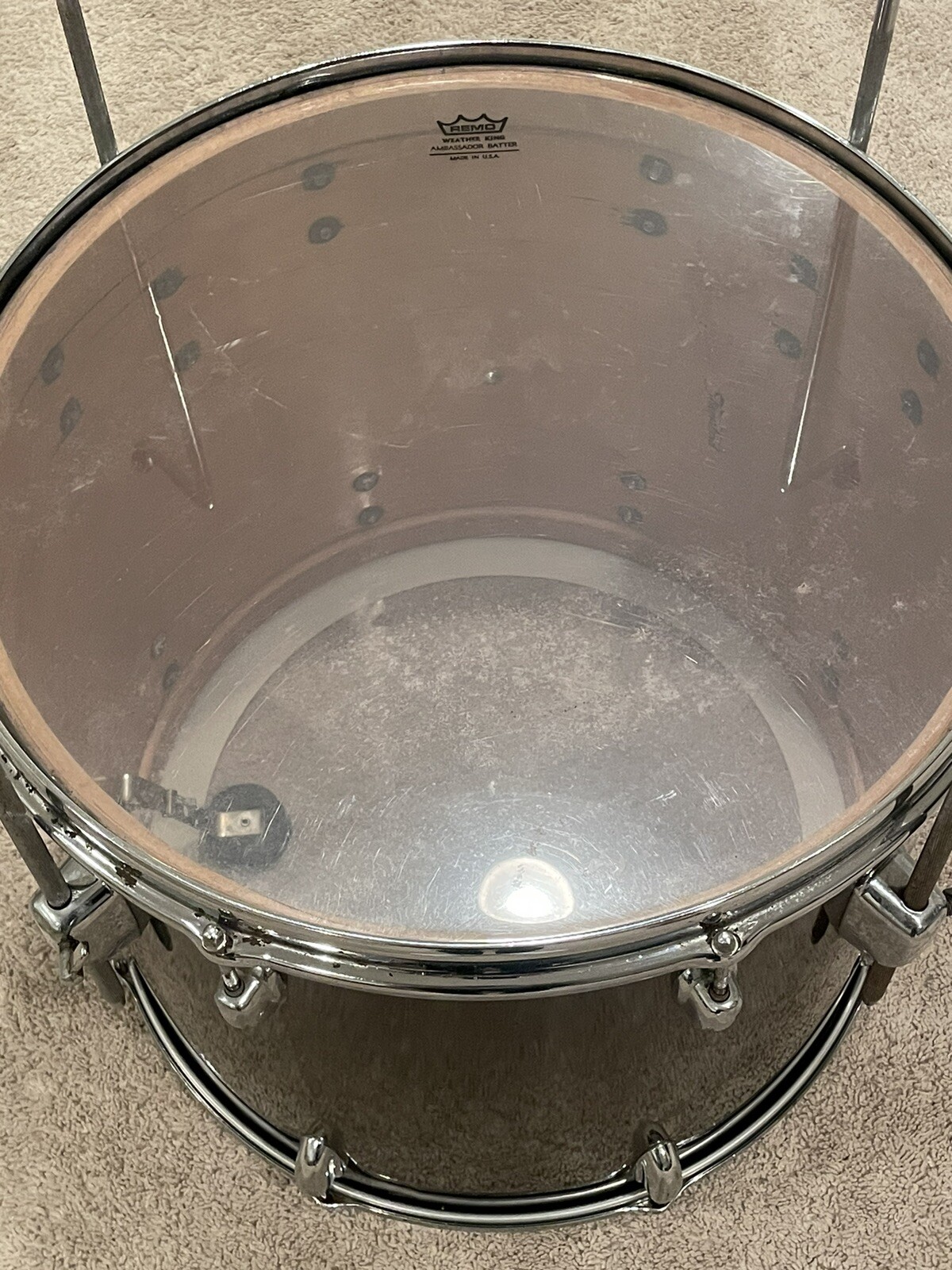 Slingerland 18” Floor Tom Black Chrome Drum Drums Drumset 4 Legs eBay