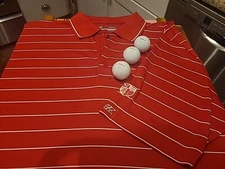 Nice Cutter & Buck Drytec Golf Logo XXL Polo Shirt & 3 Titleist ProV1 & 1X Balls