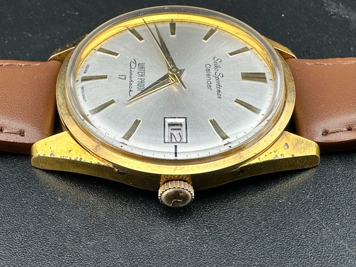 Seiko Sportsman Calendar Men's Manual Wind Gold Plated Date