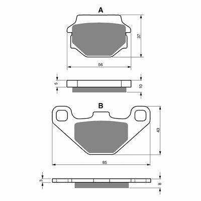 Goldfren Rear Brake Pads for TGB 550 BLADE AR IRS 2014 (S3 X2)