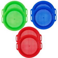 Plastic 8.5" Sifting Pans - 6 Piece Set