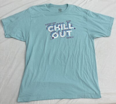 Sunday Cool Graphic Print Tee Size XL Aldersgate Church Chill Out
