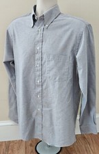Arrow men's oxford long sleeve regular Fit grey - 70/30 size 16 34/35